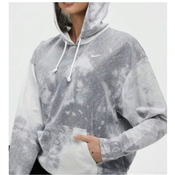 Nike Icon Clash Womens Hoodie Training Hoodie Tie Dye Size Small Gray DQ1140 - Picture 1 of 9